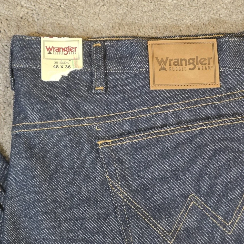 Wrangler Rugged Wear Jeans Mens 48 X‎ 36  Relaxed Fit Denim Blue Stretch